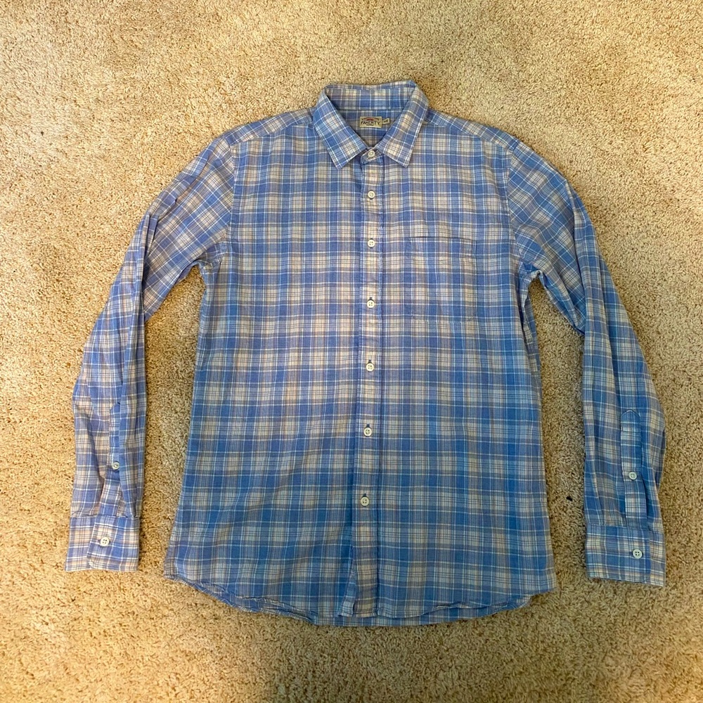 Faherty Cloud Cotton button down shirt M